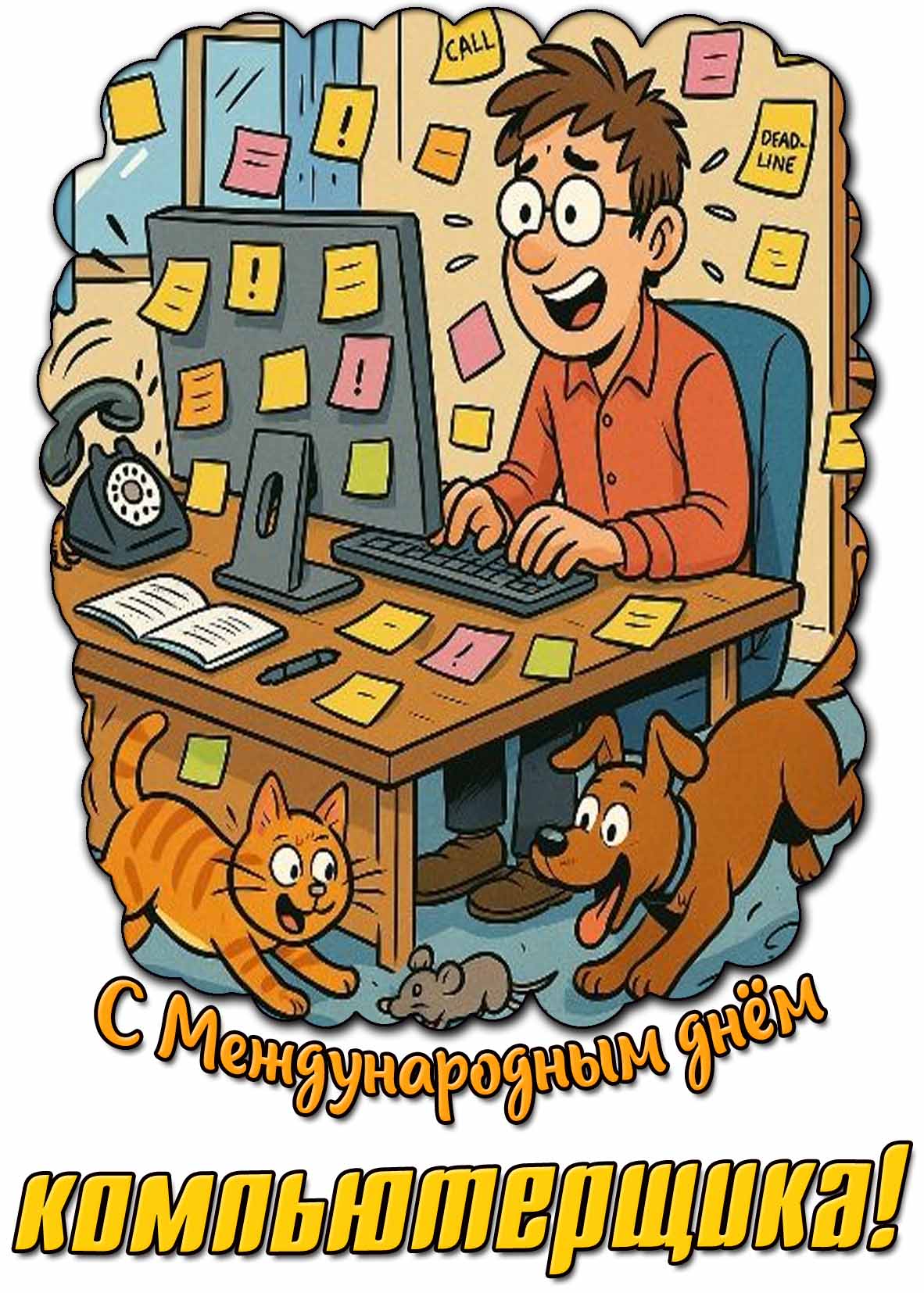 Прикольная картинка с Международным днём компьютерщика