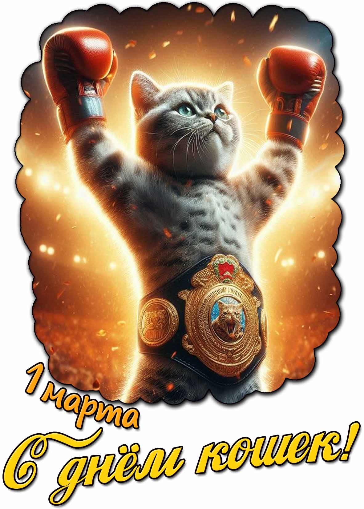 Прикольная картинка 1 марта - с днём кошек!