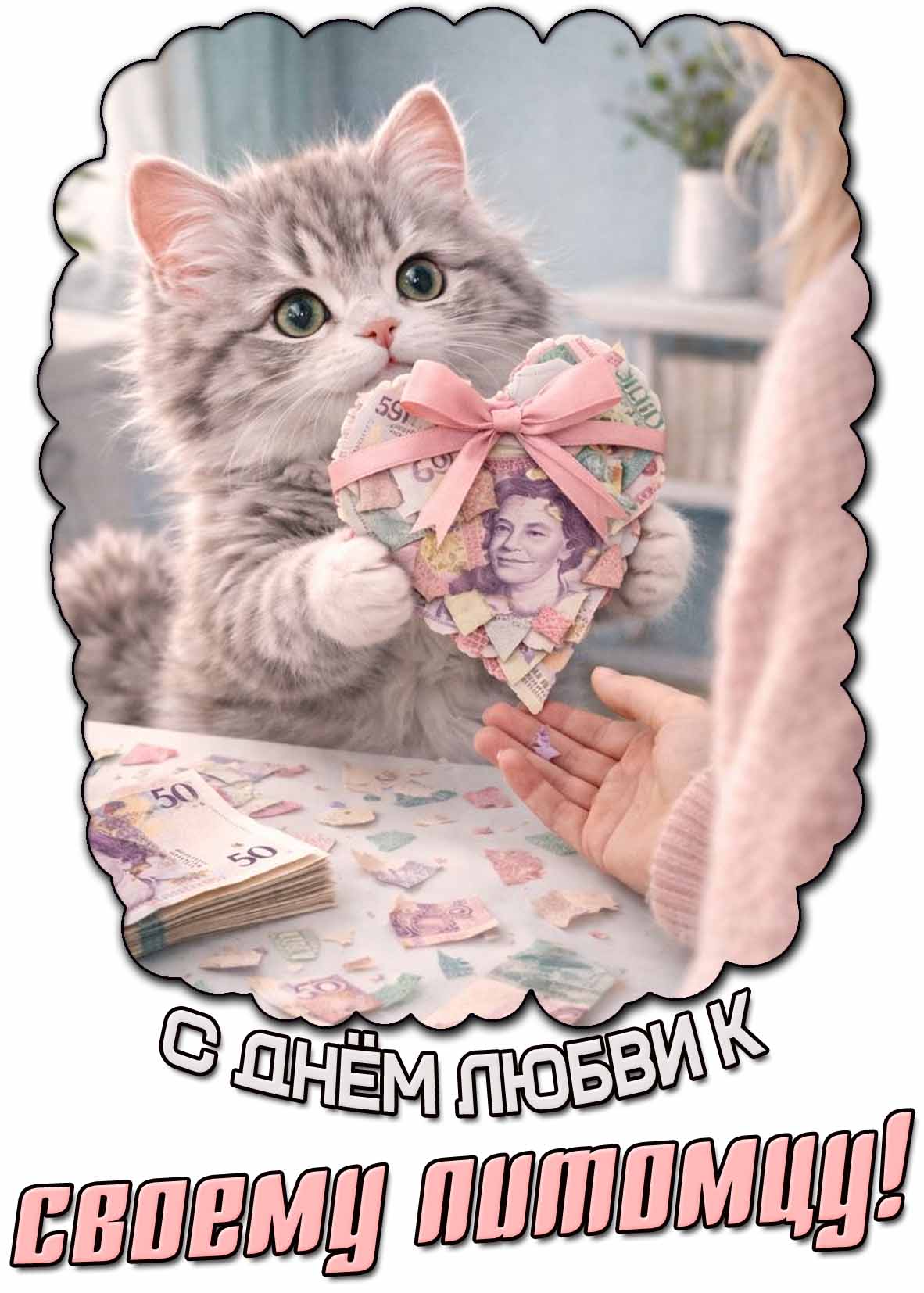 Прикольная открытка с днём любви к своему питомцу