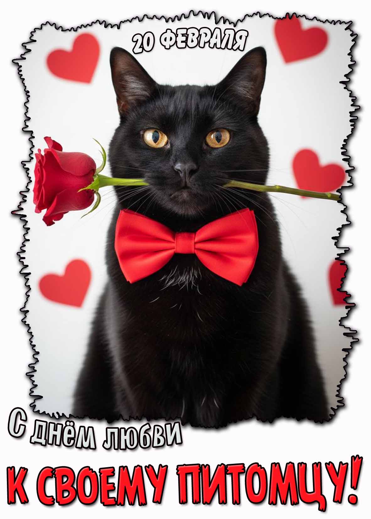 Картинка с днём любви к своему питомцу - 20 февраля