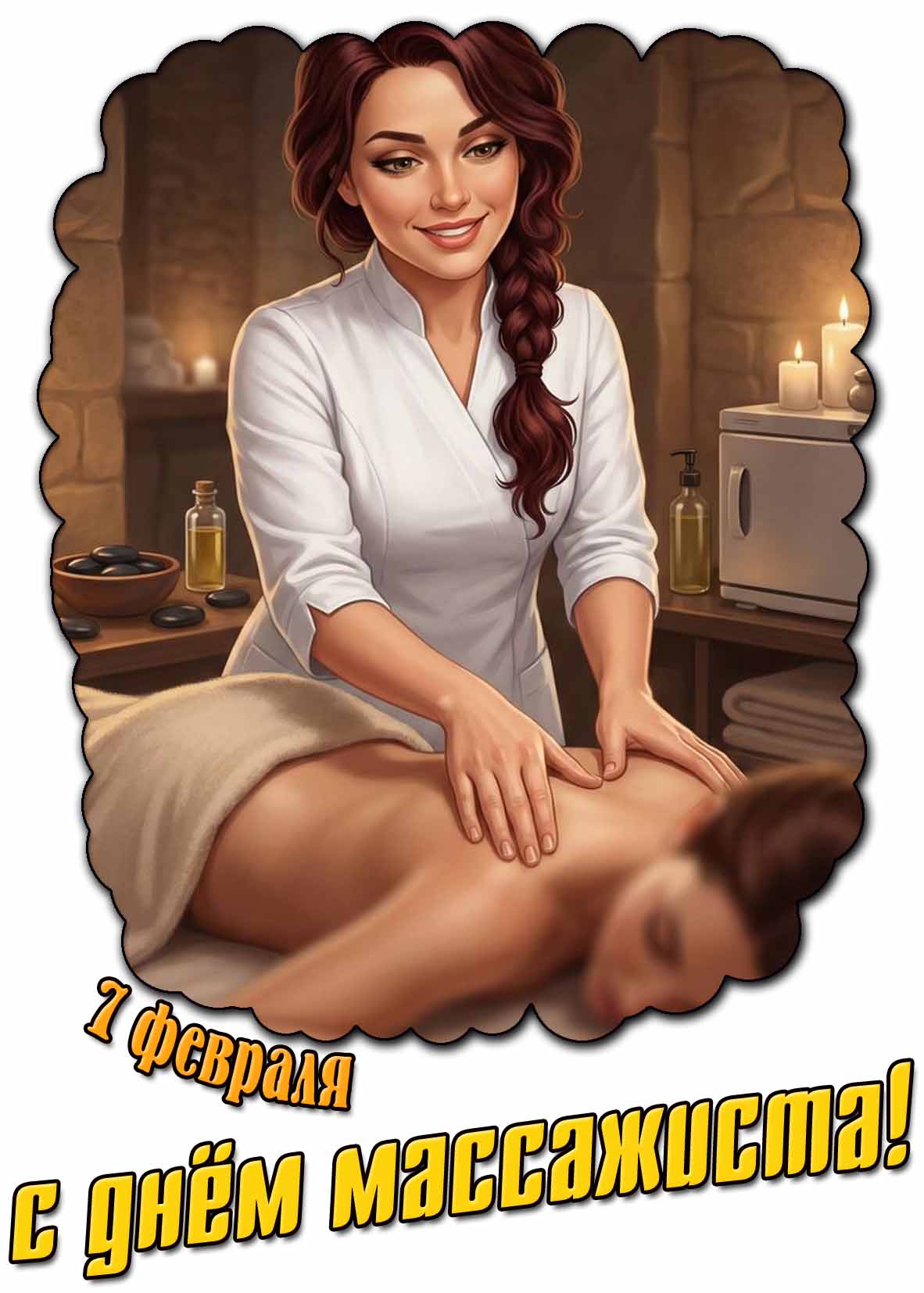С днём массажиста! - открытка на 7 февраля
