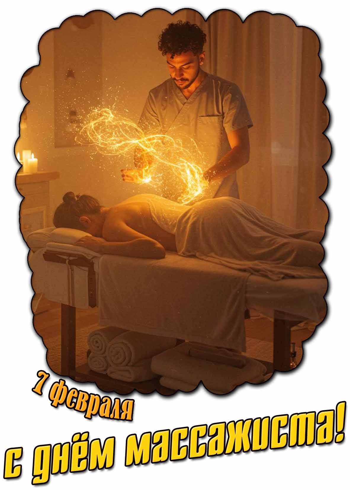 Красивая картинка на день массажиста - 7 февраля