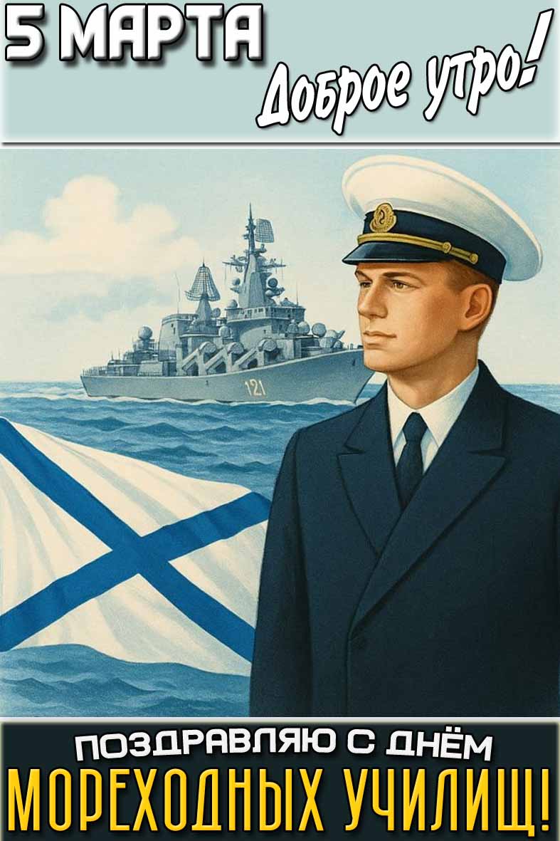 Картинка "5 марта доброе утро! Поздравляю с днём мореходных училищ!"