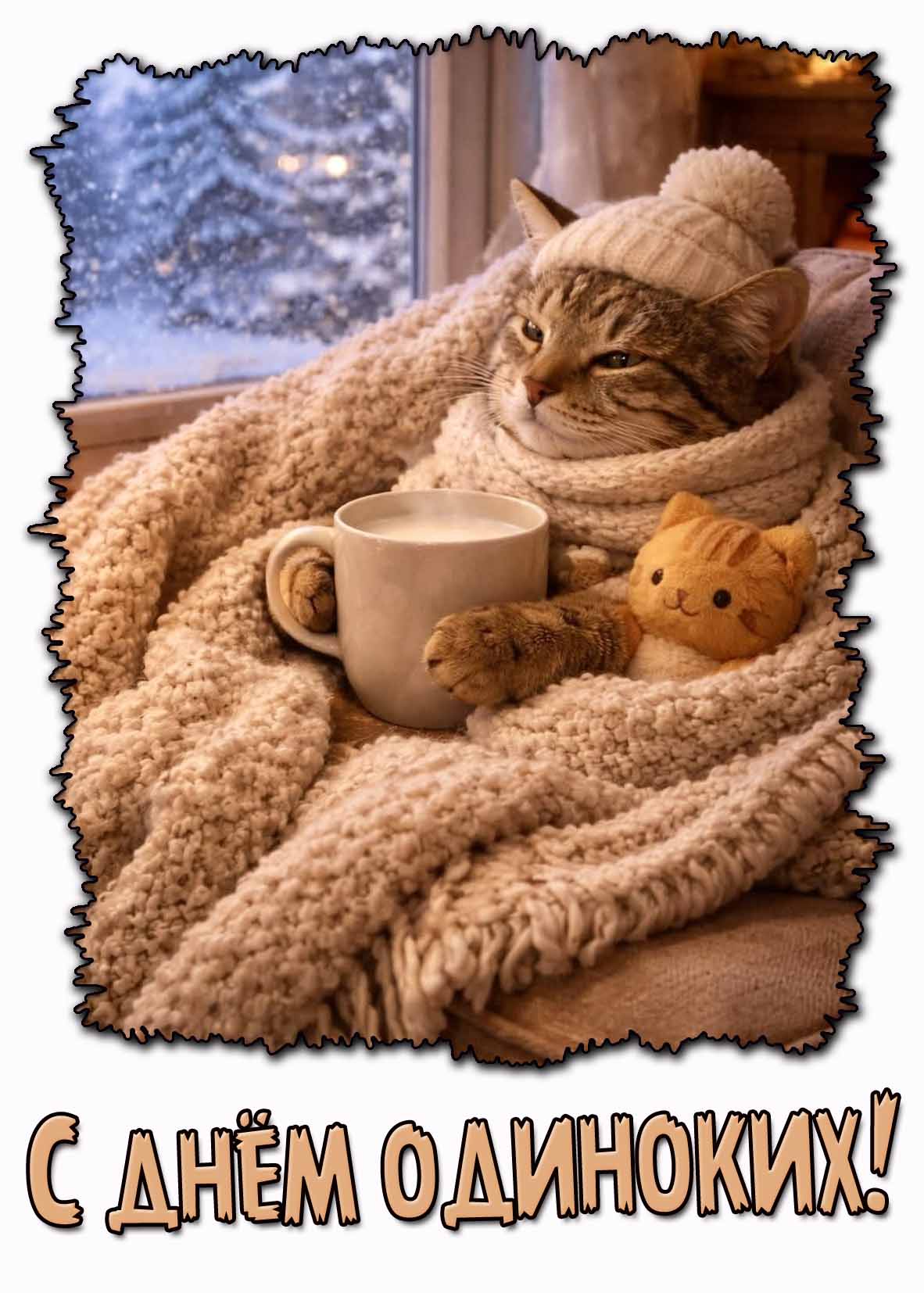 Прикольная картинка с днём одиноких
