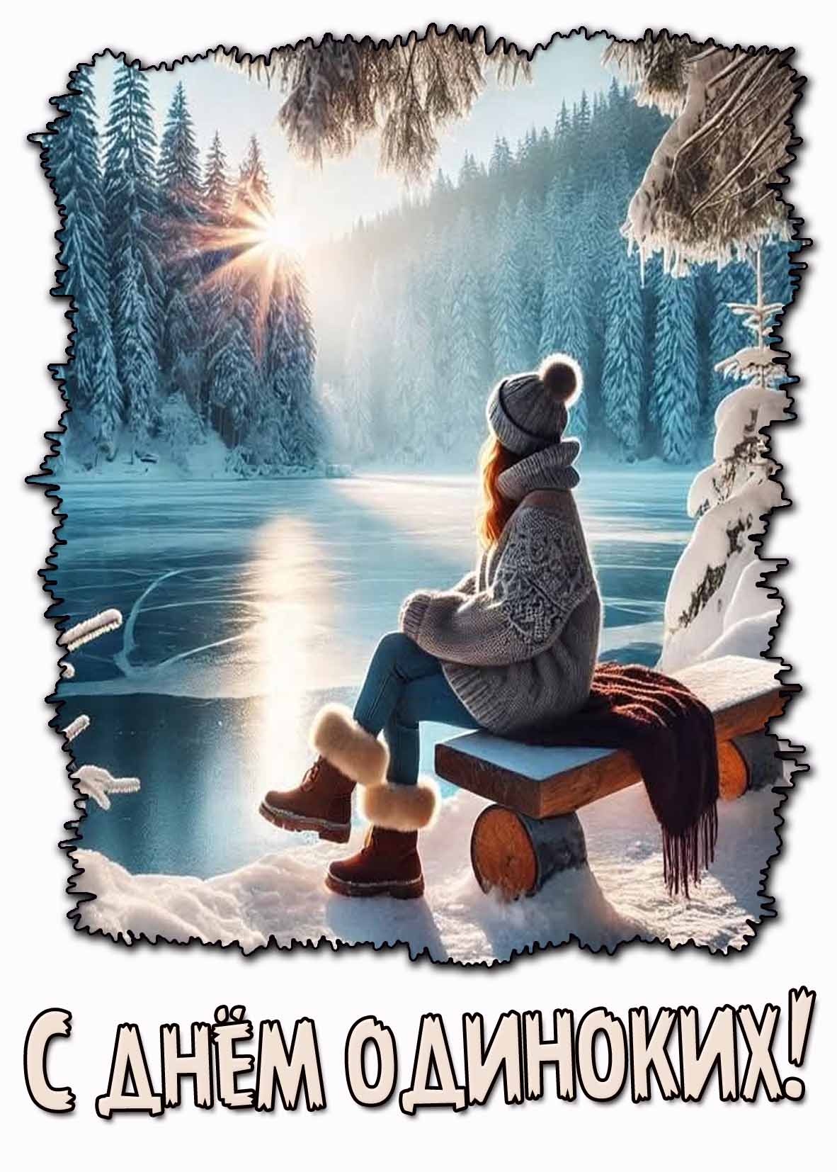 Открытка с днём одиноких