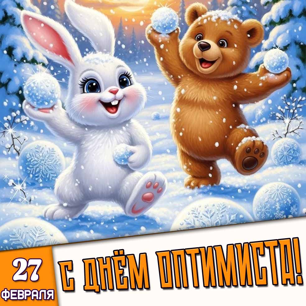 Картинка 27 февраля - с днём оптимиста!