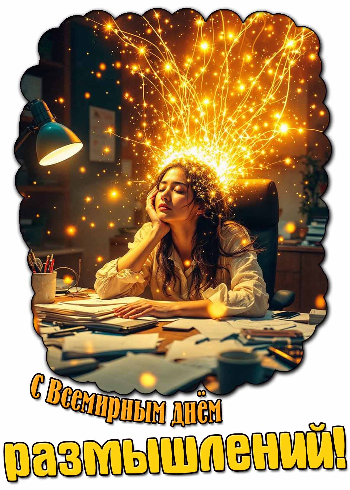 Открытка с Всемирным днём размышлений