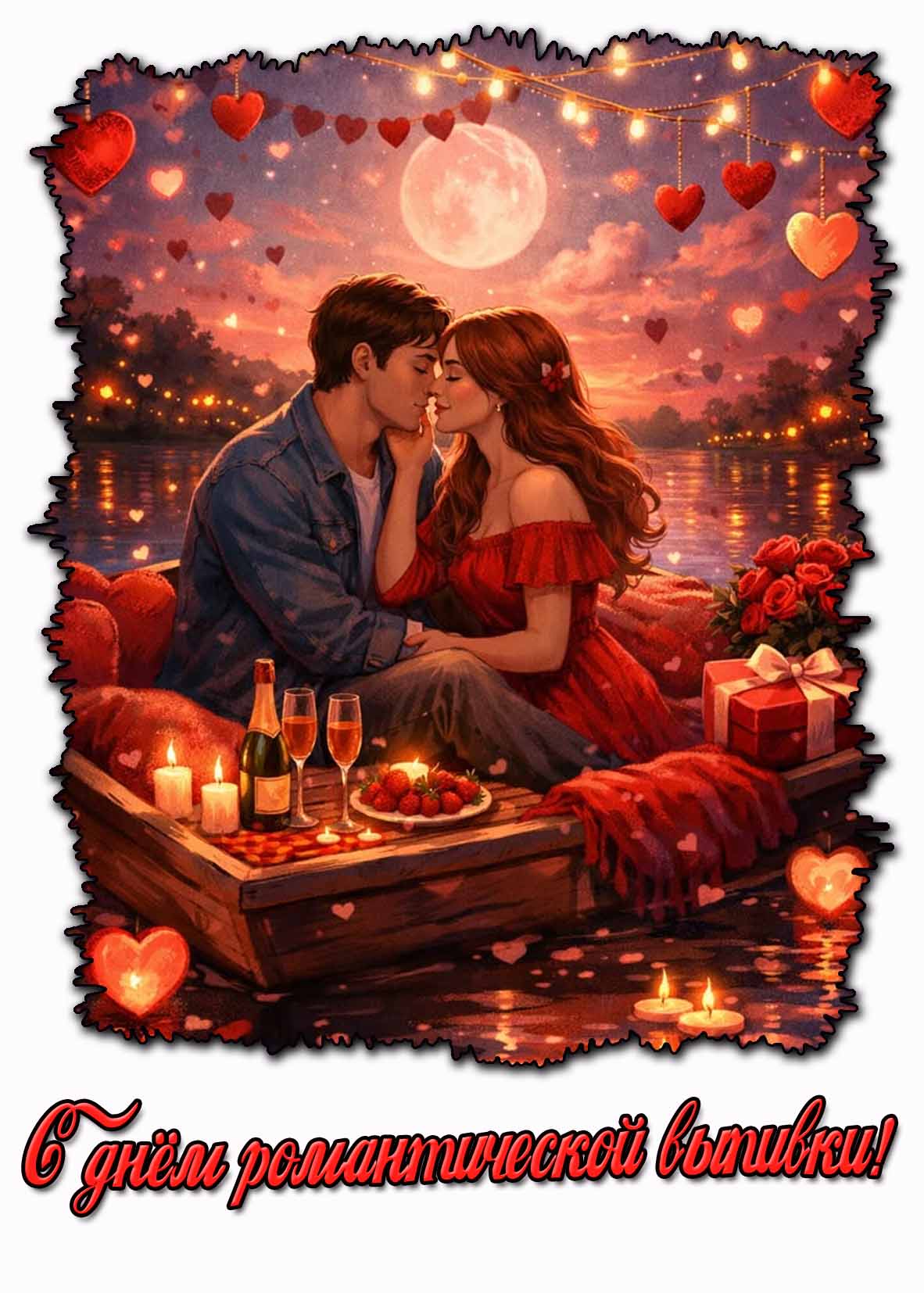Красивая картинка с днём романтической выпивки