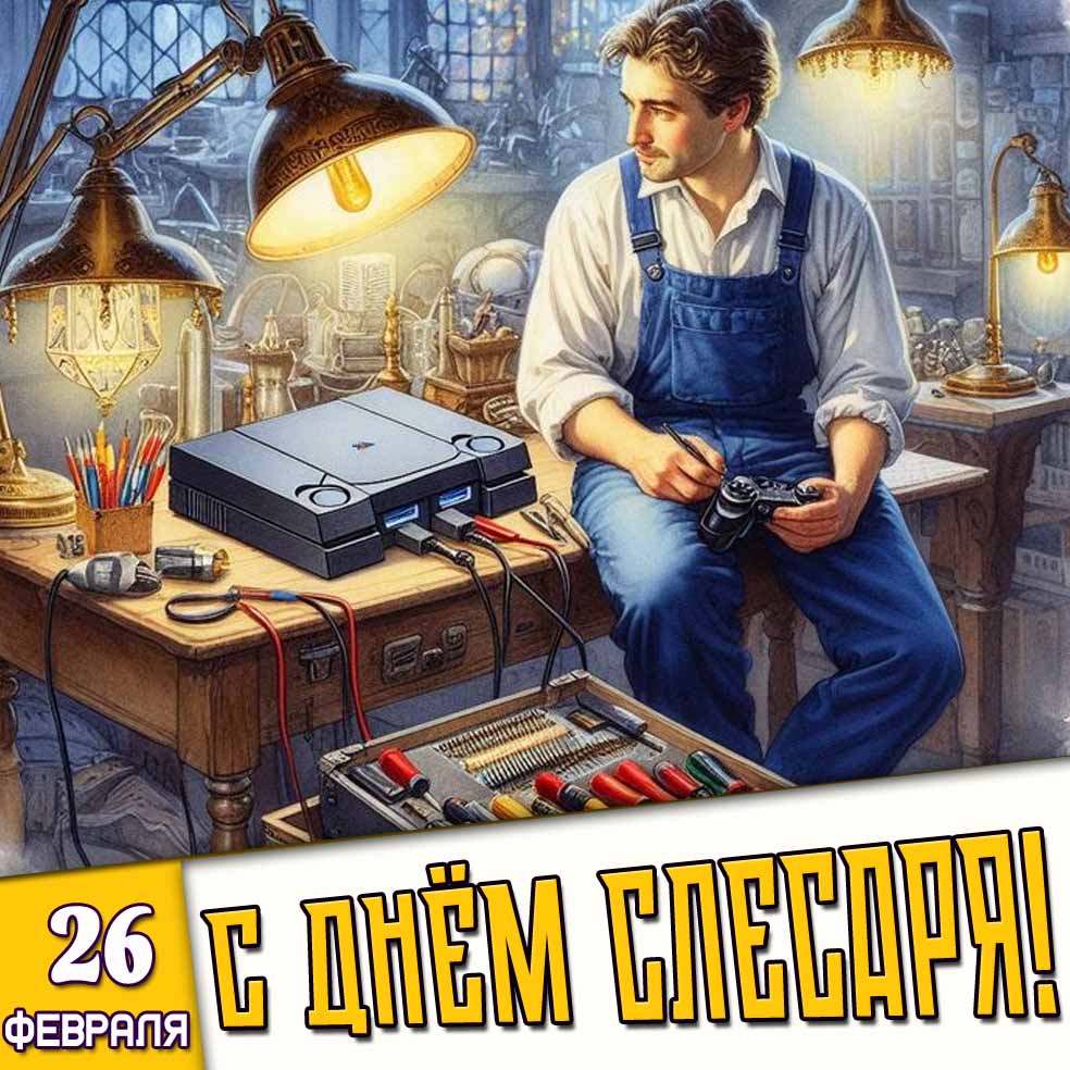 Картинка 26 февраля - с днём слесаря!