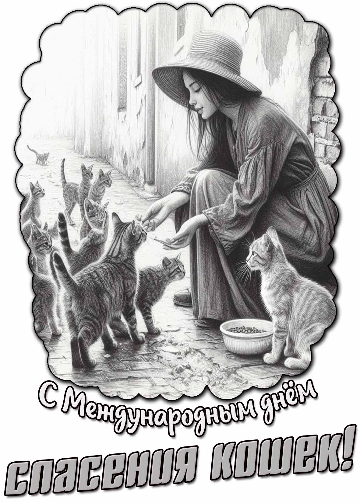 Картинка с Международным днём спасения кошек