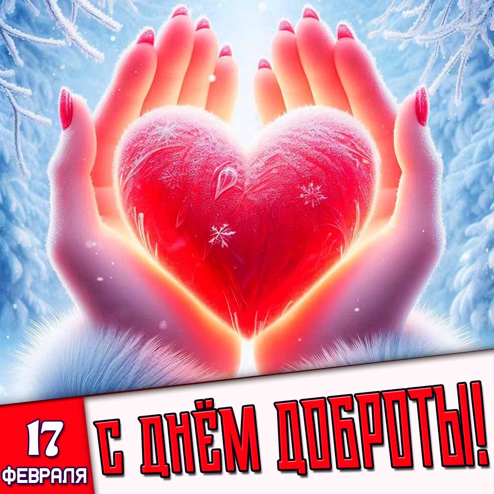 Картинка 17 февраля - с днём доброты!