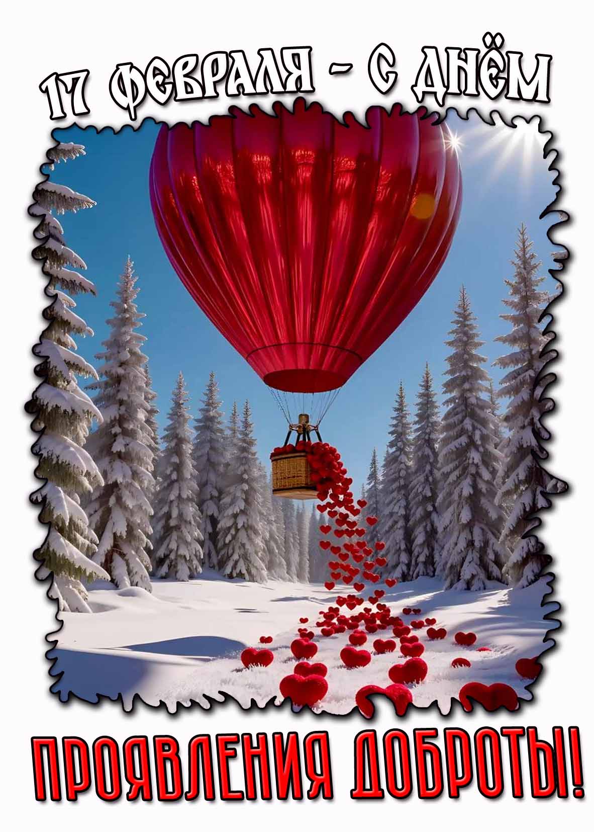 Открытка 17 февраля - С днём проявления доброты!