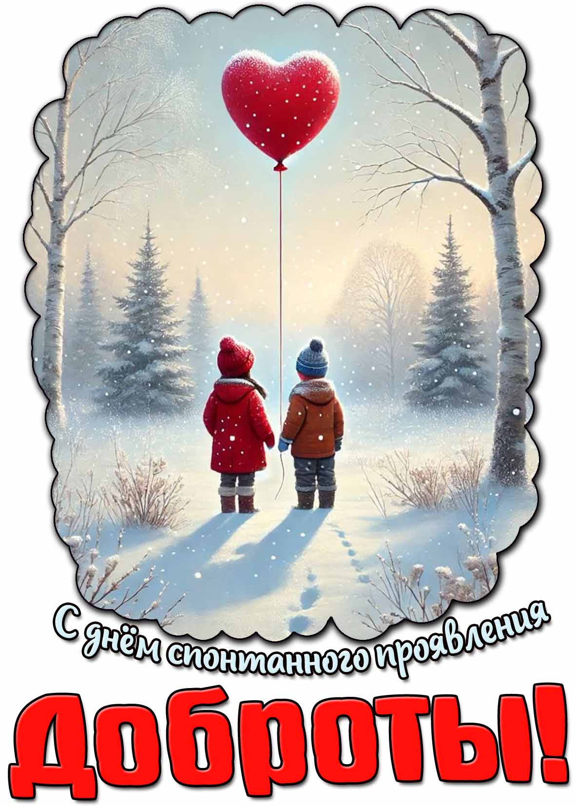 Детская картинка с днём спонтанного проявления доброты