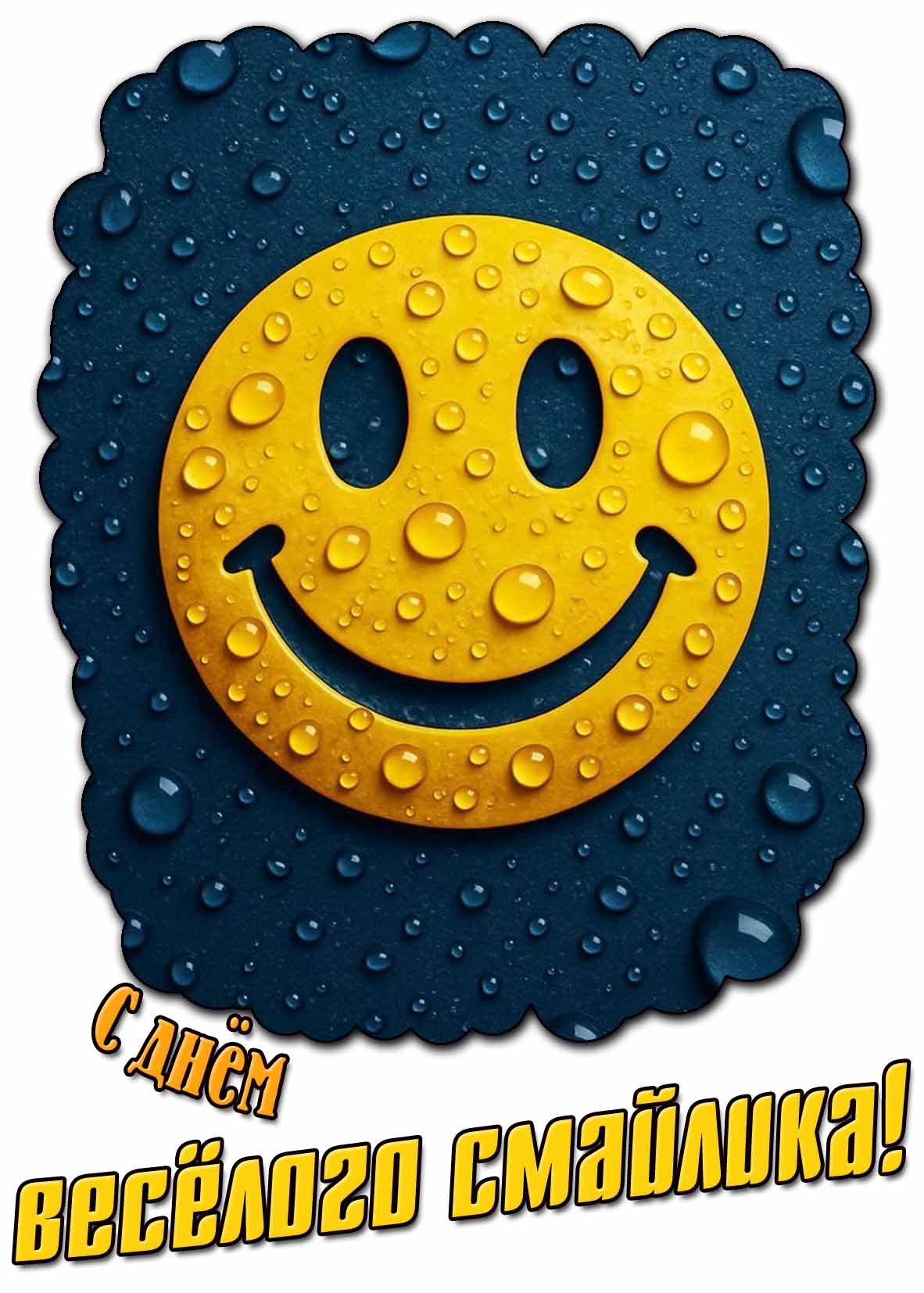 Открытка с днём весёлого смайлика