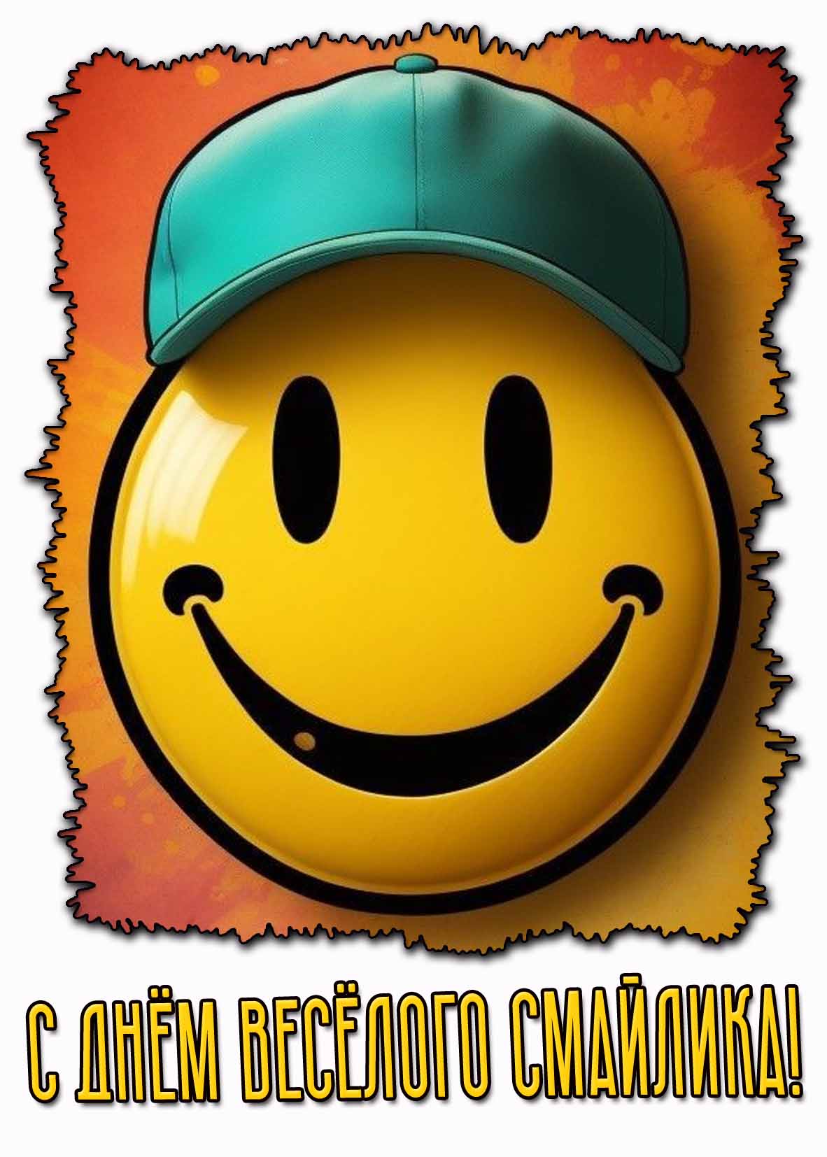 Прикольная картинка с днём весёлого смайлика