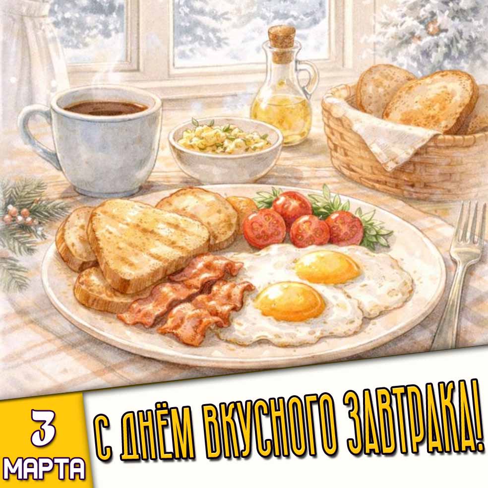 Картинка 3 марта - с днём вкусного завтрака!