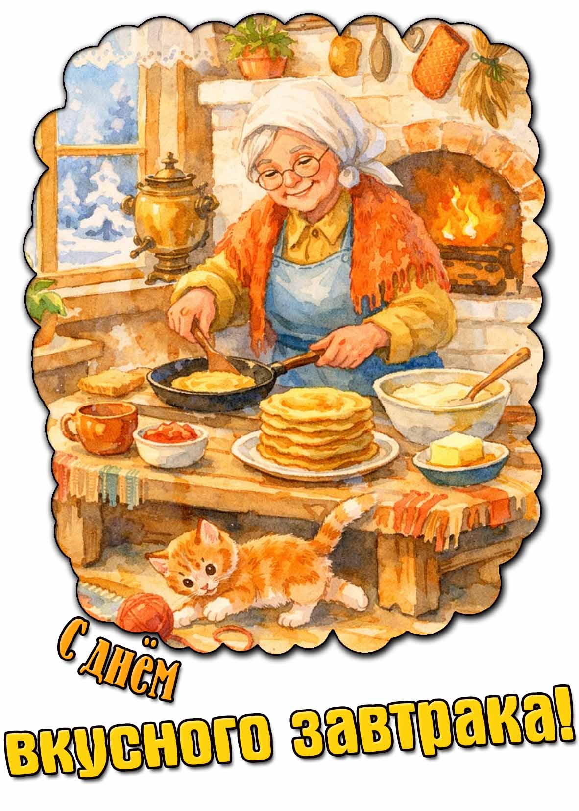 Красивая картинка с днём вкусного завтрака