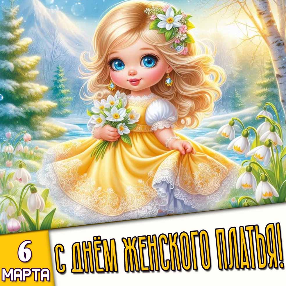 Картинка 6 марта - с днём женского платья!