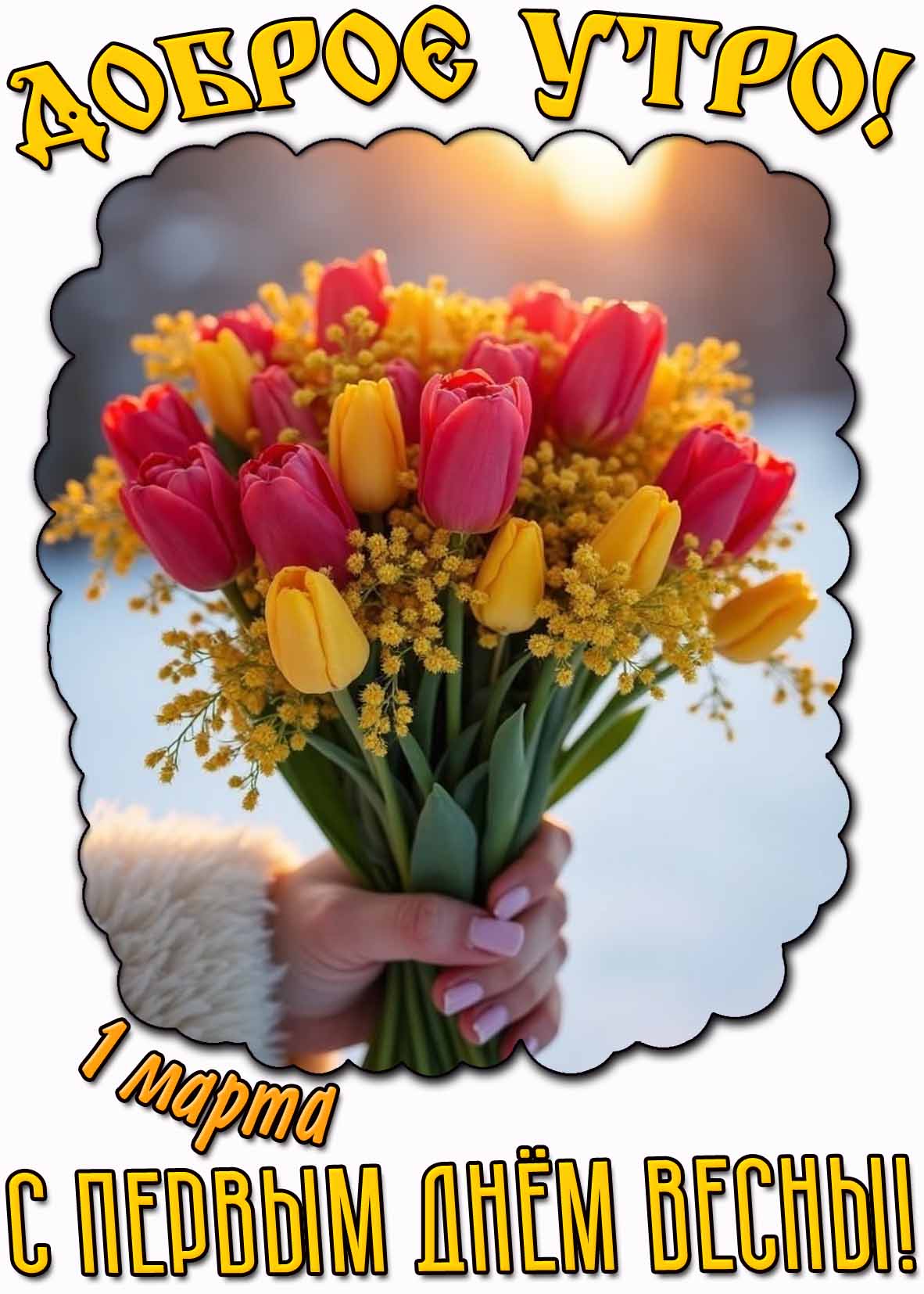 Картинка "1 марта - доброе утро! С первым днём весны!"
