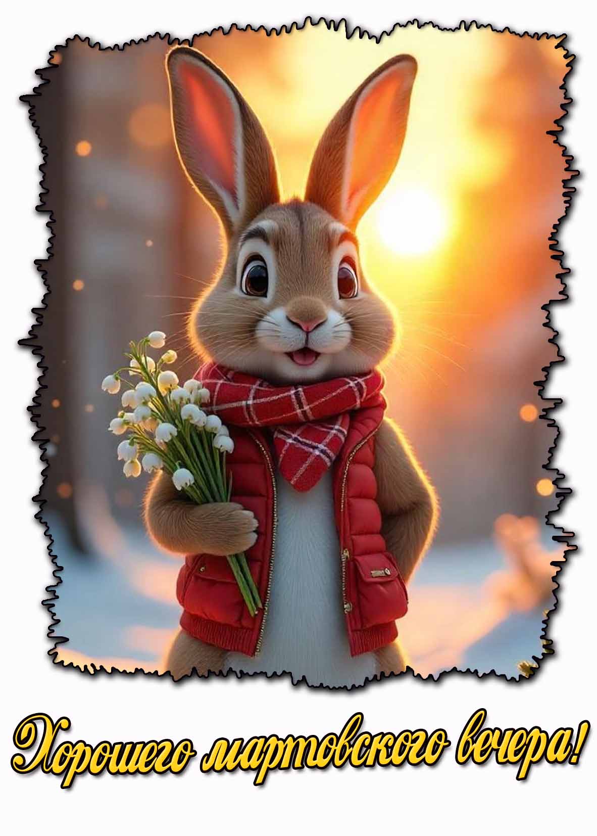 Прикольная открытка хорошего мартовского вечера