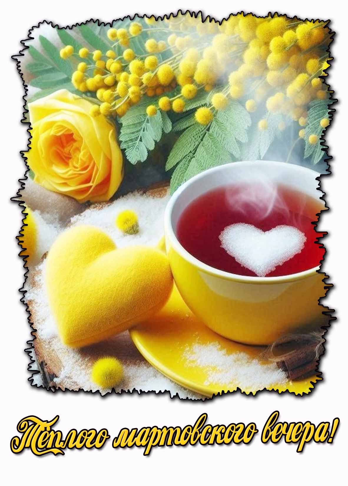 Картинка тёплого мартовского вечера