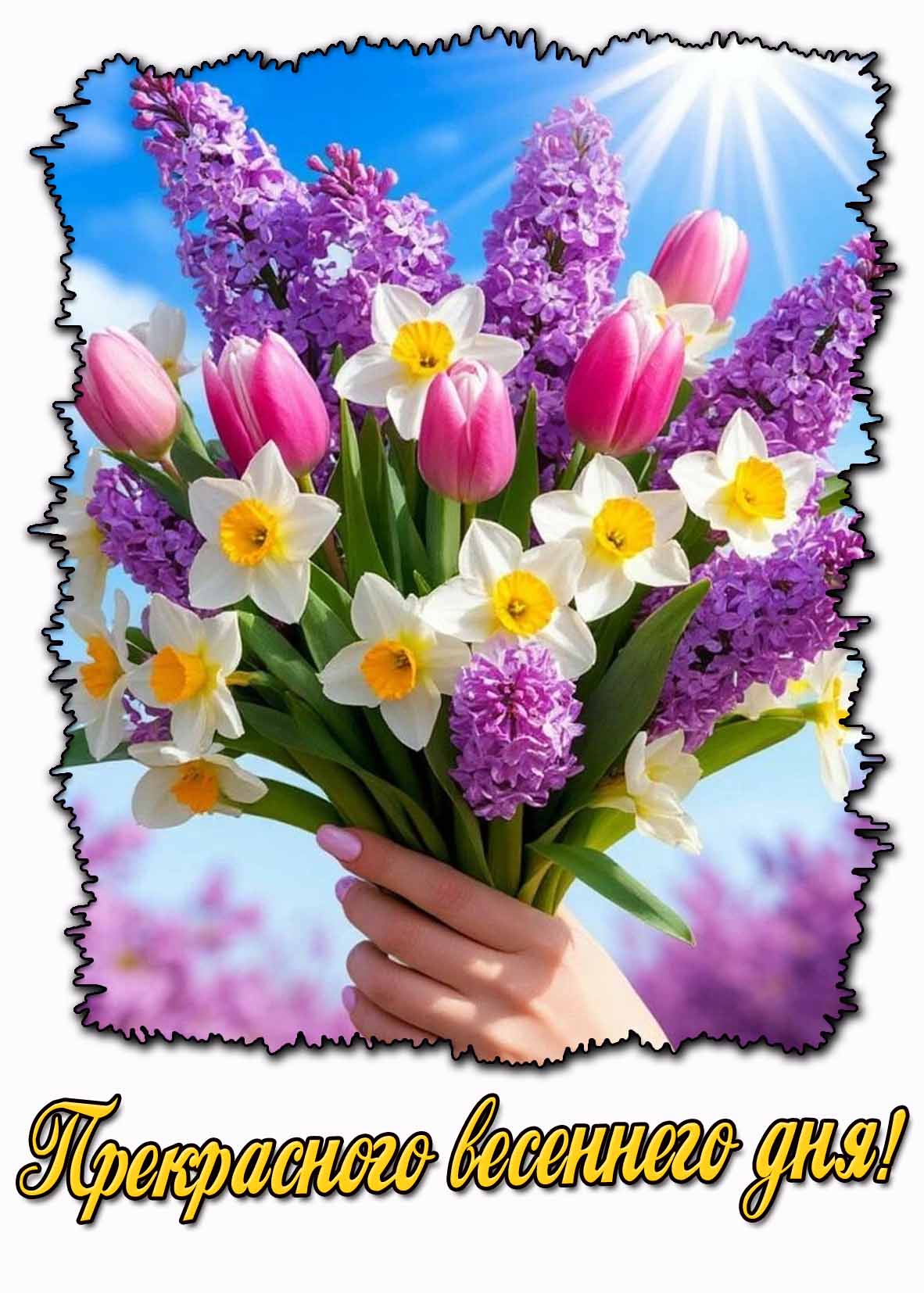 Открытка прекрасного весеннего дня