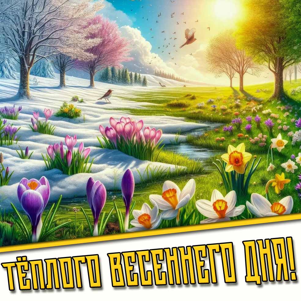 Открытка тёплого весеннего дня
