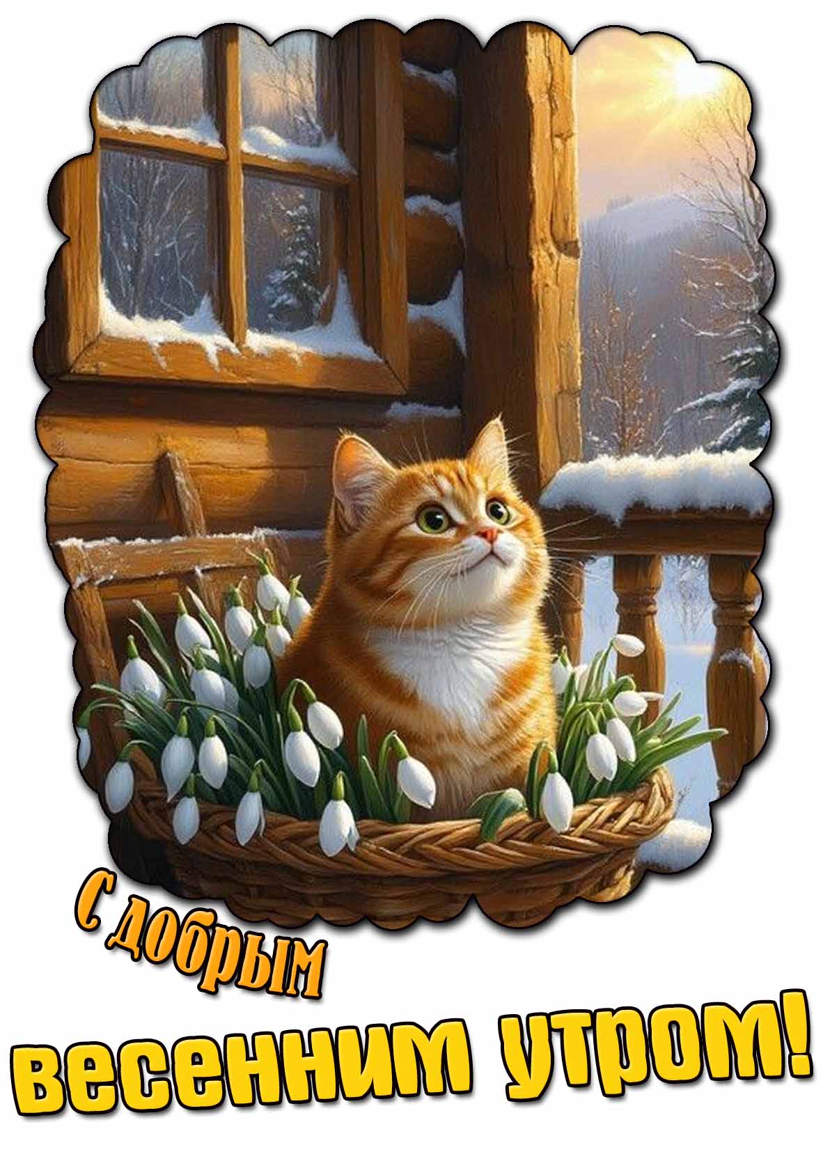 Прикольная картинка с добрым весенним утром
