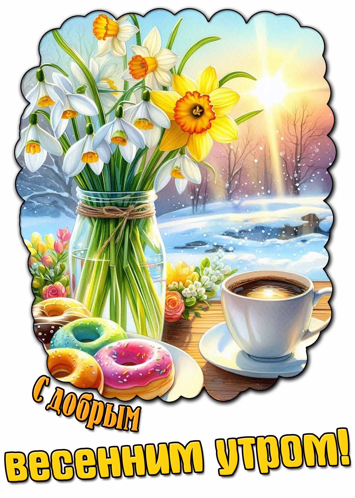 Открытка с добрым весенним утром