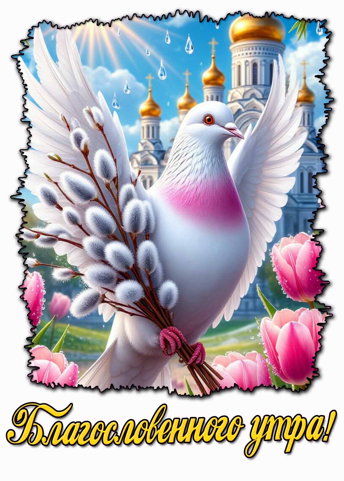 Весенняя открытка "Благословенного утра!"