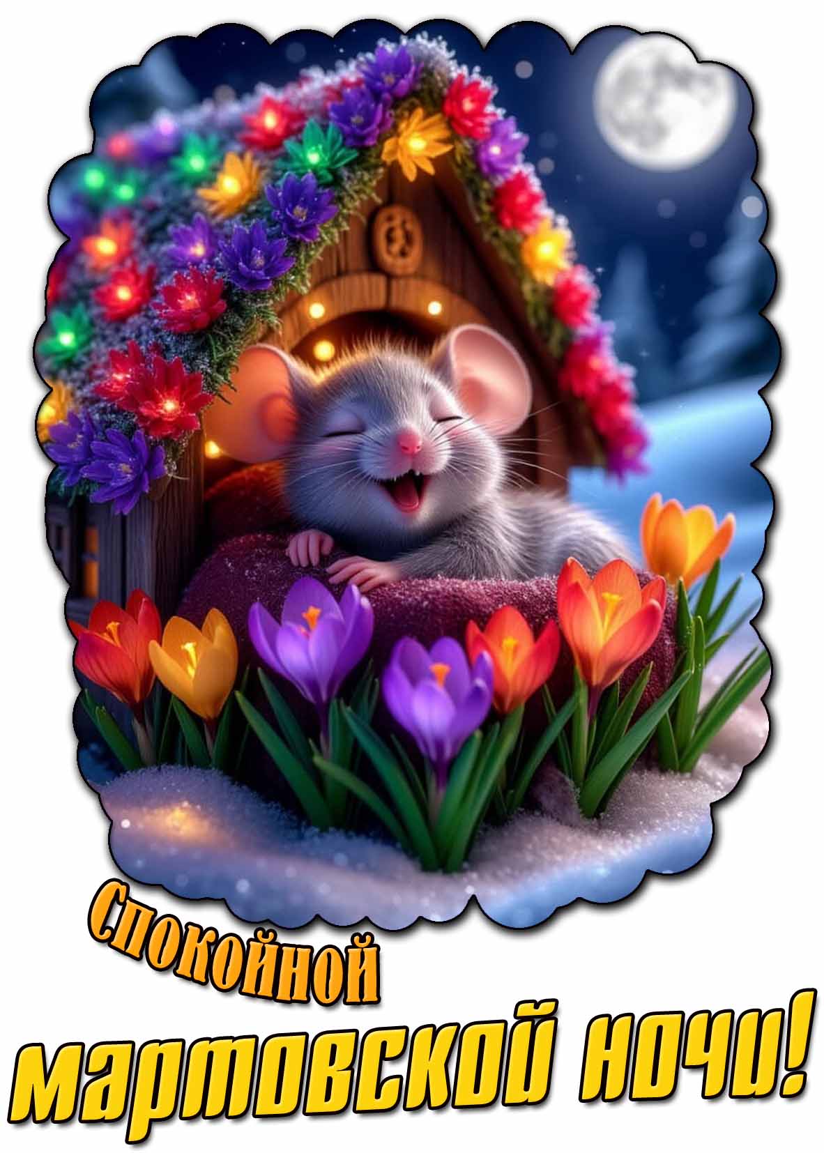 Прикольная картинка спокойной мартовской ночи