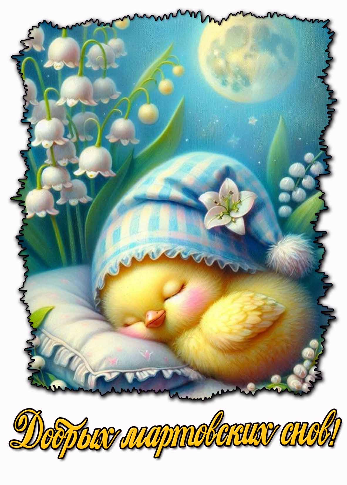 Открытка добрых мартовских снов