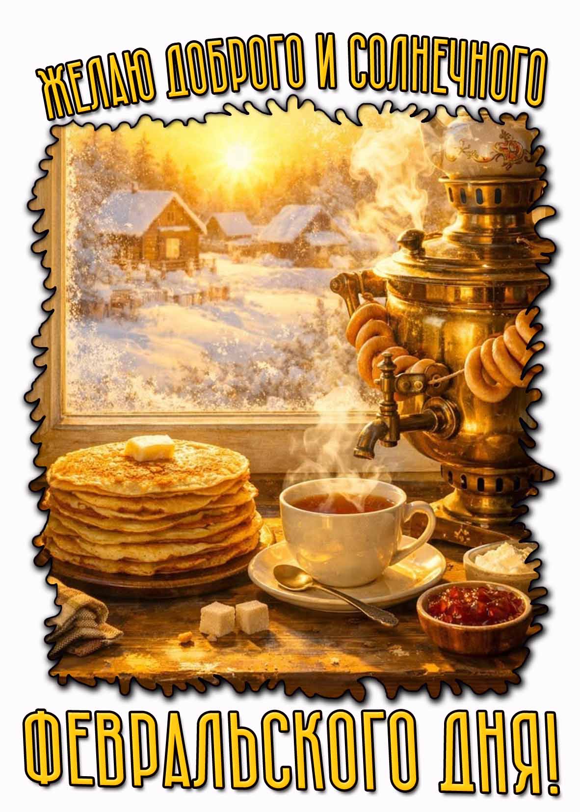 Картинка желаю доброго и солнечного февральского дня