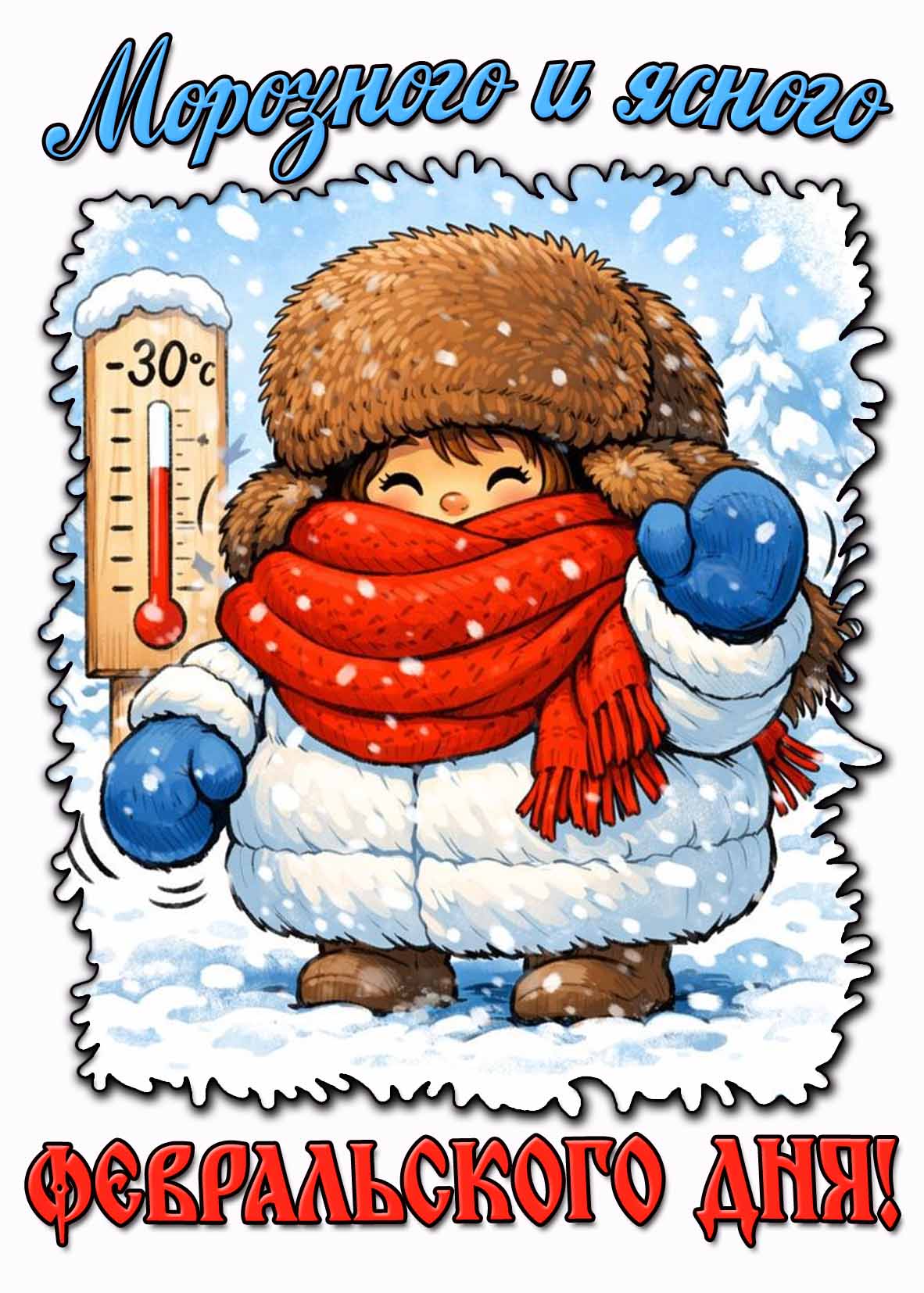 Картинка морозного и ясного февральского дня