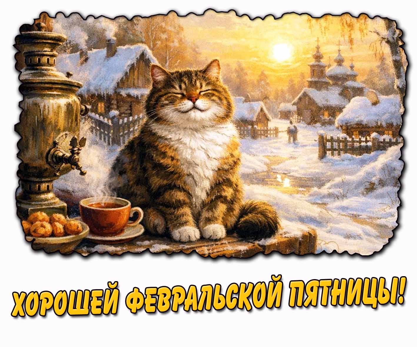 Открытка хорошей февральской пятницы