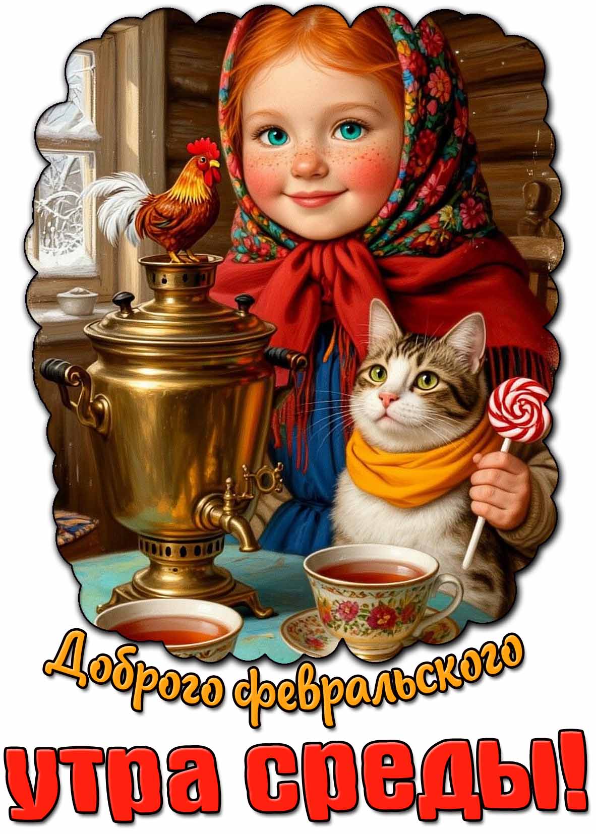 Прикольная картинка доброго февральского утра среды