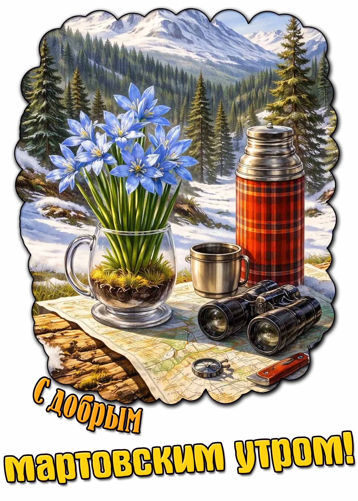 Открытка с добрым мартовским утром
