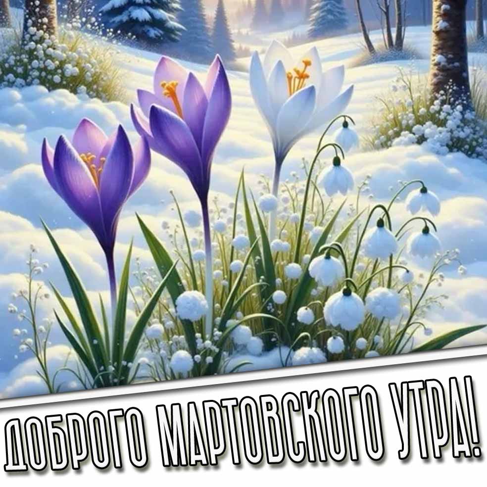 Доброго мартовского утра! - картинка с цветами