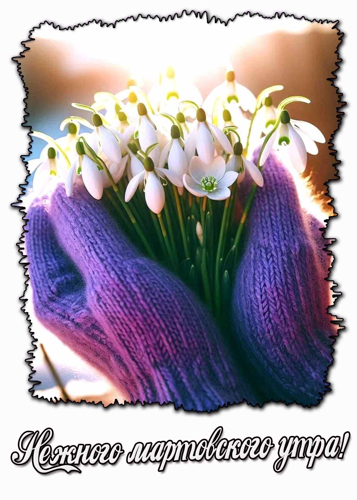 Открытка нежного мартовского утра