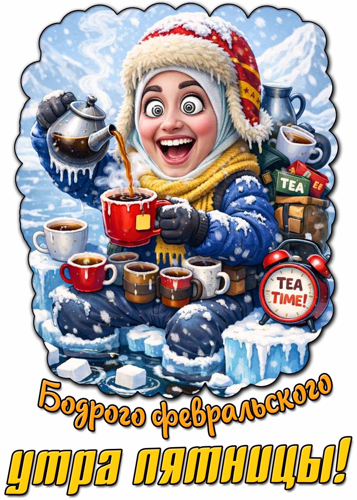 Смешная картинка бодрого февральского утра пятницы