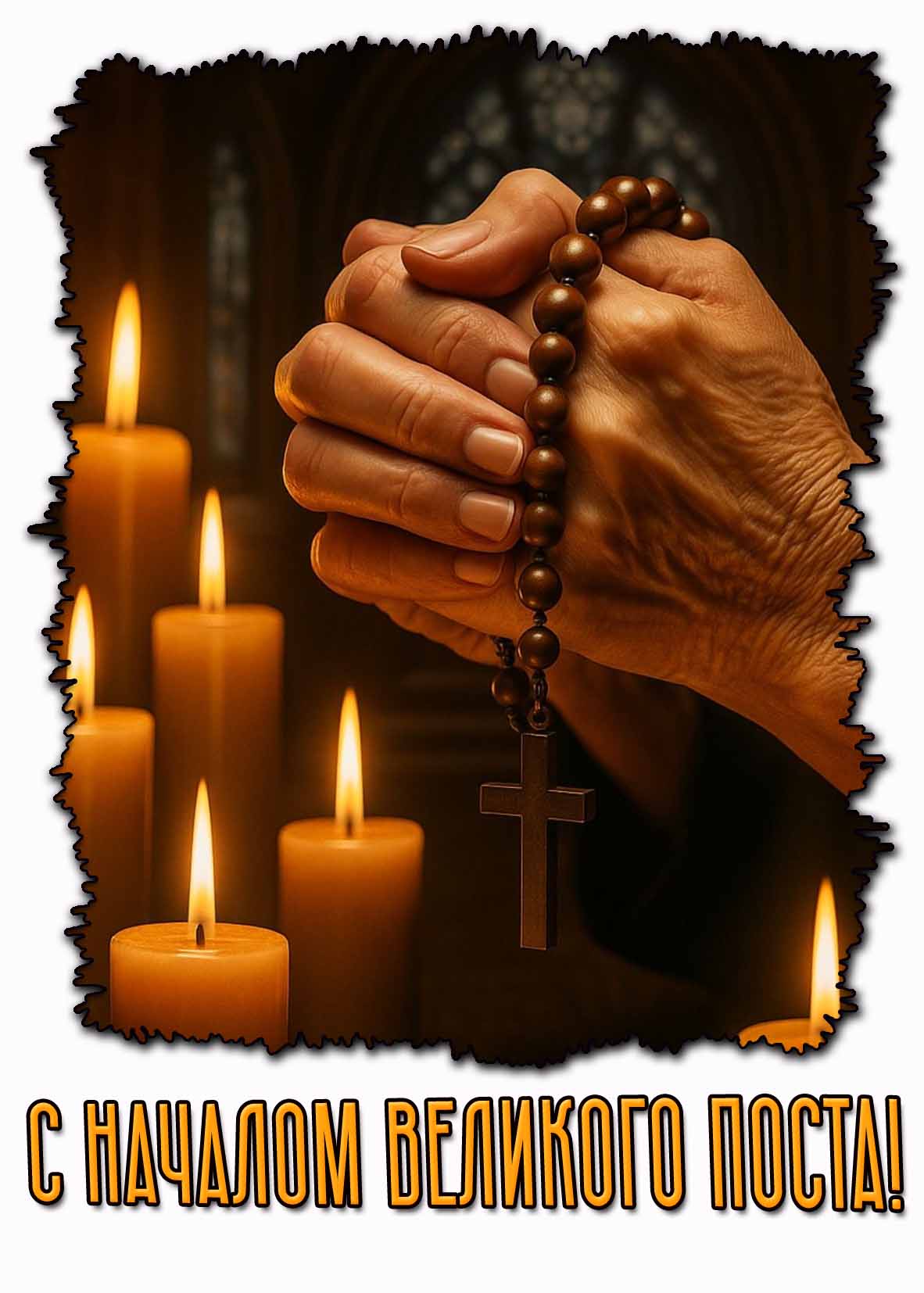 Открытка с началом Великого поста