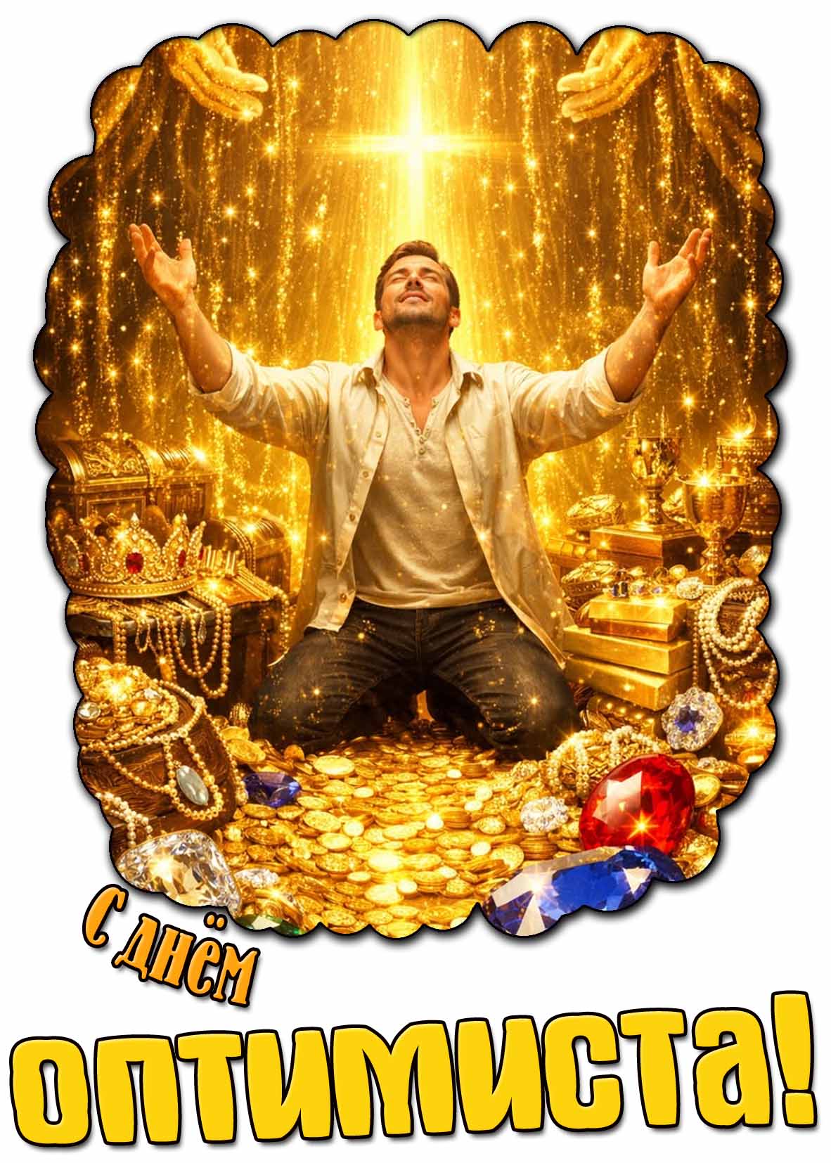 С днём оптимиста! - открытка для мужчины