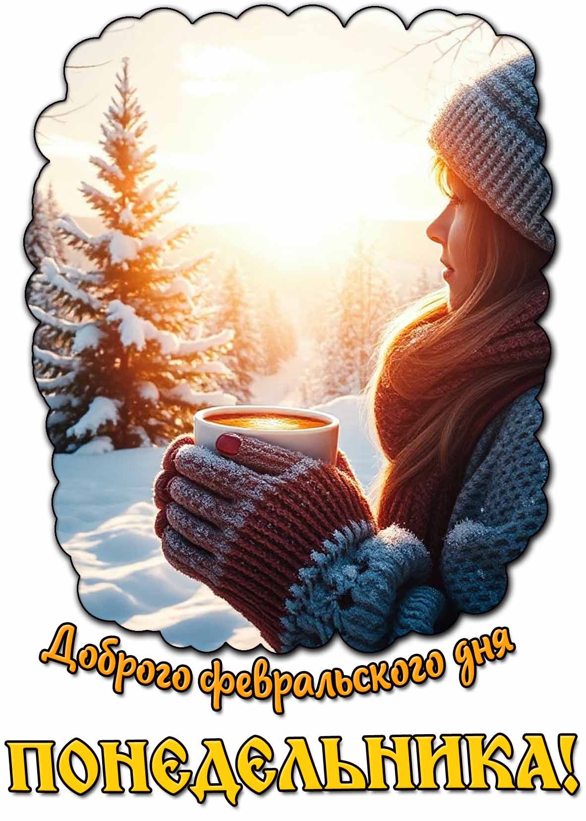 Картинка доброго февральского дня понедельника