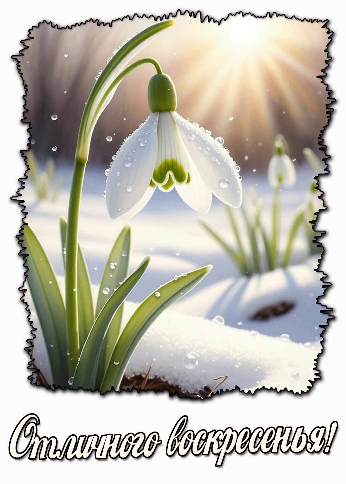 Весенняя картинка "Отличного воскресенья!"