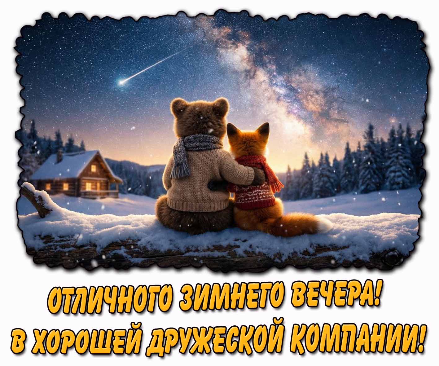 Картинка "Отличного зимнего вечера! В хорошей дружеской компании!"