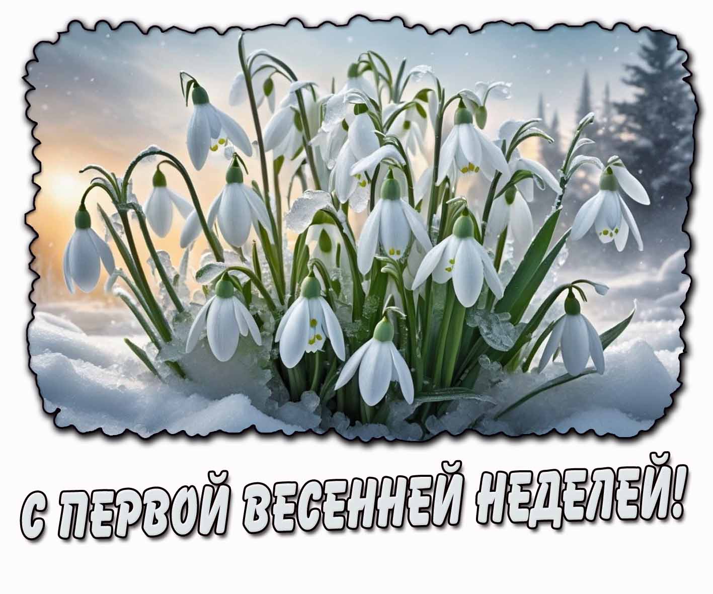 Картинка с первой весенней неделей