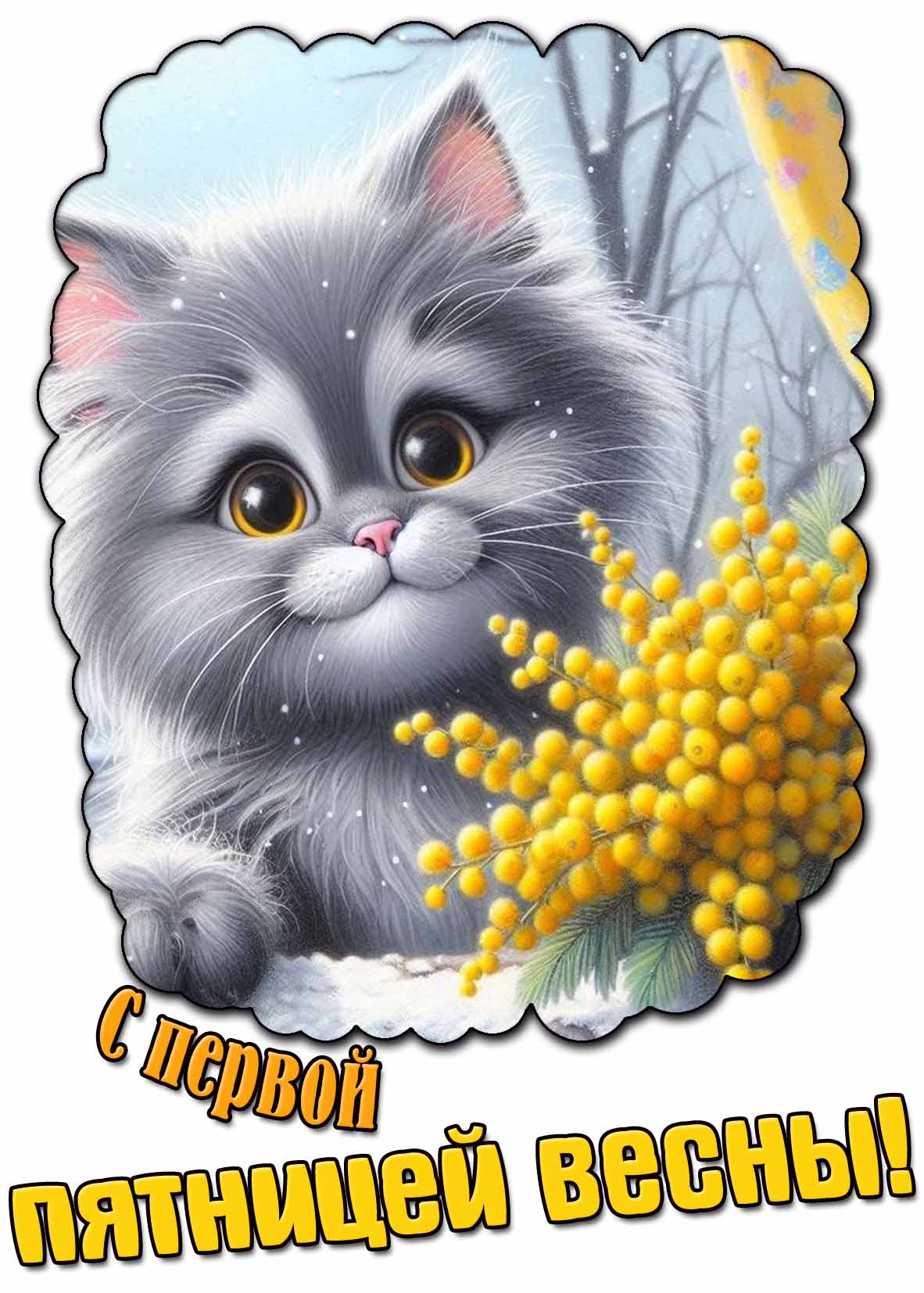 Картинка с первой пятницей весны