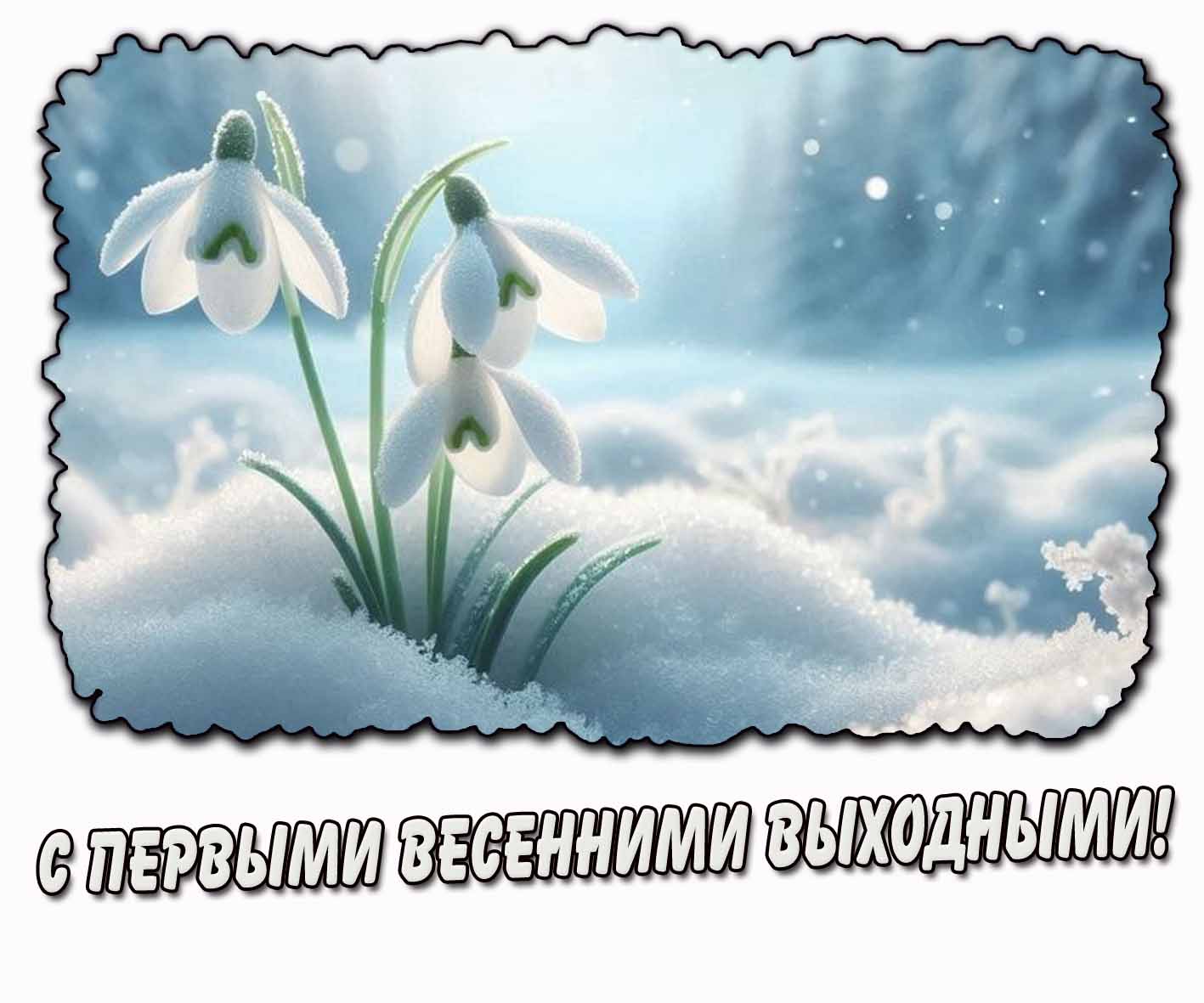 Картинка с первыми весенними выходными