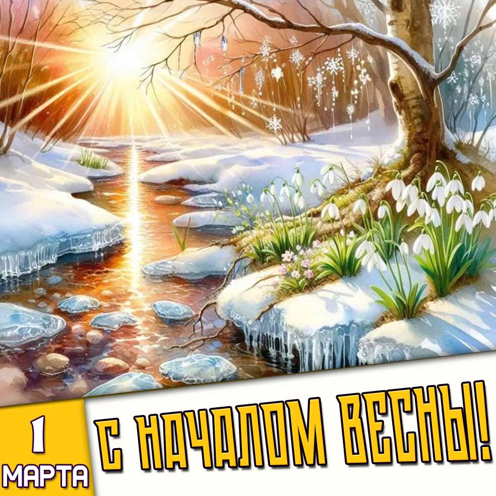 Картинка 1 марта - с началом Весны!