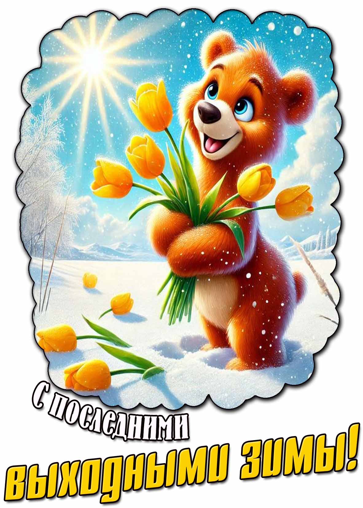 Открытка с последними выходными зимы
